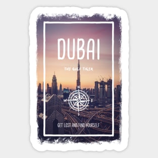 Dubai, United Arab Emirates, the gulf tiger city Sticker